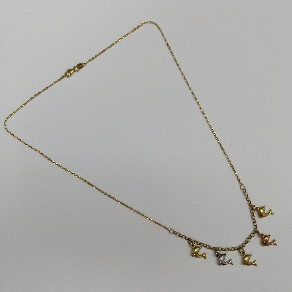COLLAR ORO, ORO COMBINADO 14 K 4.3 GRMS (SEMINUEVO)