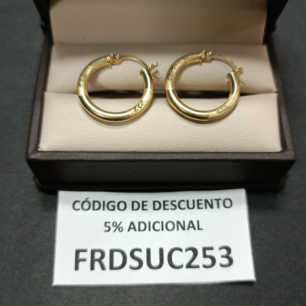 ARRACADAS PAR ORO 14 K 2,20 GRMS (SEMINUEVO)
