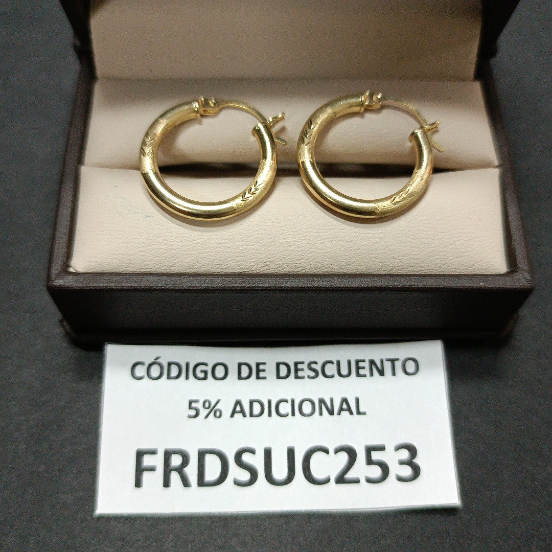 ARRACADAS PAR ORO 14 K 2,20 GRMS (SEMINUEVO)
