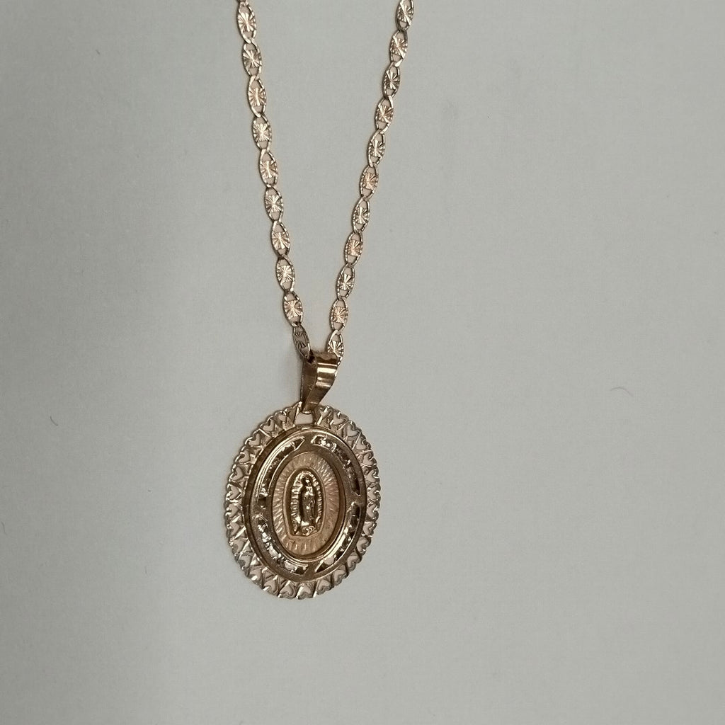 CADENA, MEDALLA RELIGIOSA ORO 10 K 2.4 GRMS (SEMINUEVO)