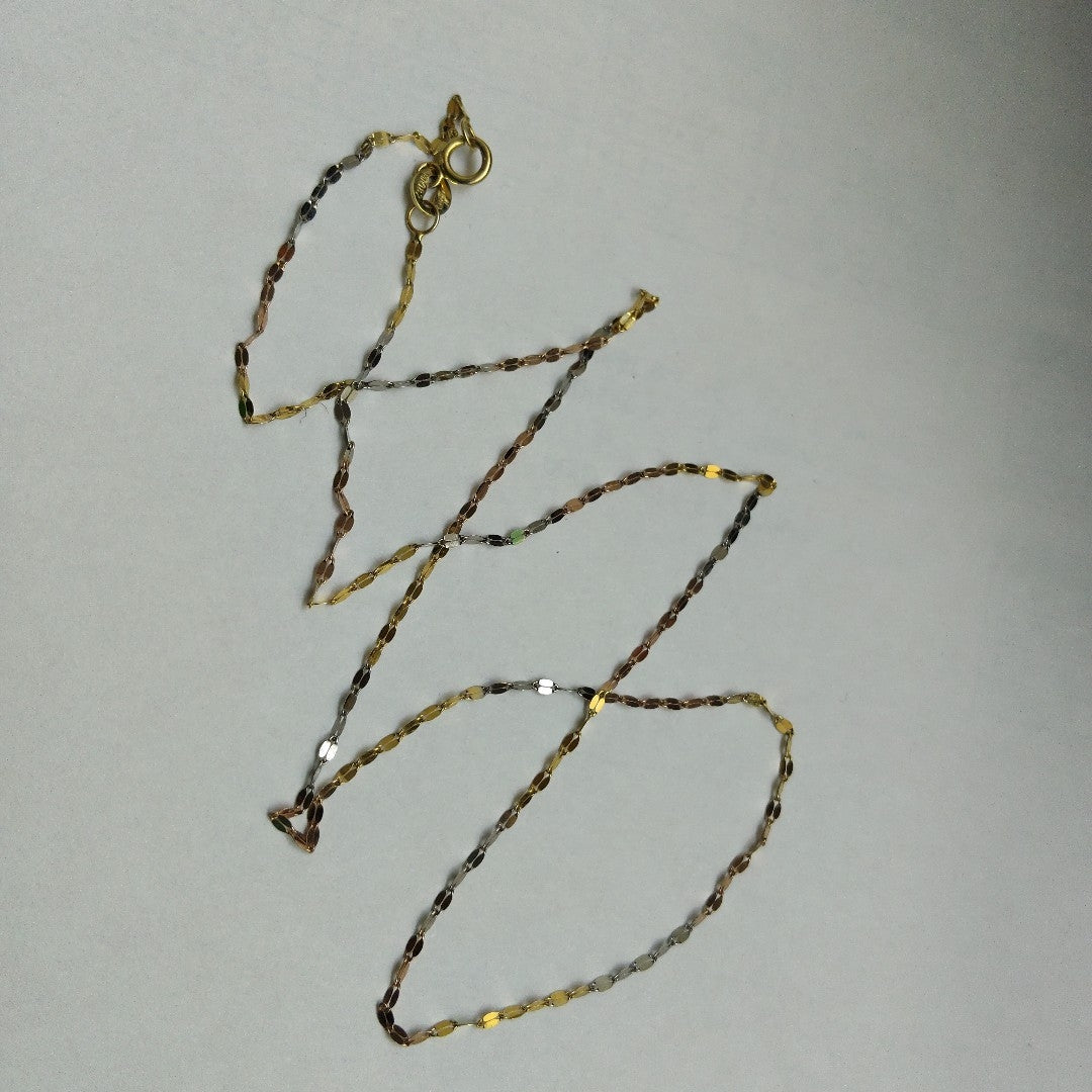 CADENA ORO COMBINADO 10 K 0.7 GRMS (SEMINUEVO)