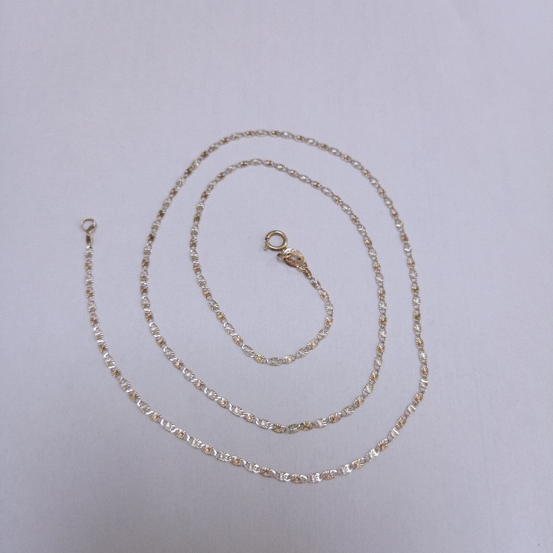 CADENA ORO COMBINADO 10 K 1.7 GRMS (SEMINUEVO)