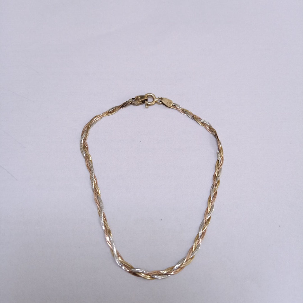 PULSERA ORO COMBINADO 10 K 1.4 GRMS (SEMINUEVO)