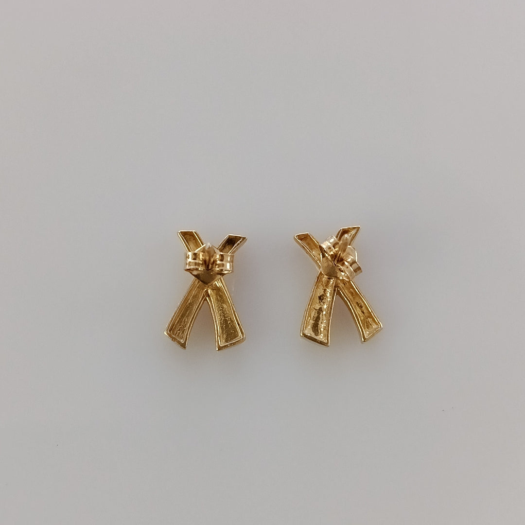 BRAZALETE,BROQUELES PAR ORO 14 K 2,30 GRMS (SEMINUEVO)
