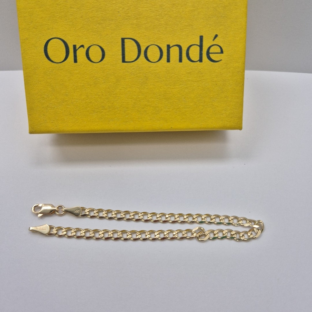 PULSERAS BARBADA ORO 14K 18 CM 4.6 GR (NUEVO)
