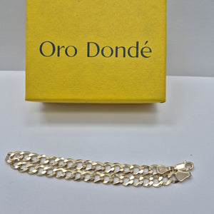 PULSERAS TEJIDO BARBADA ORO 14K 21 CM 7.7 GR (NUEVO)