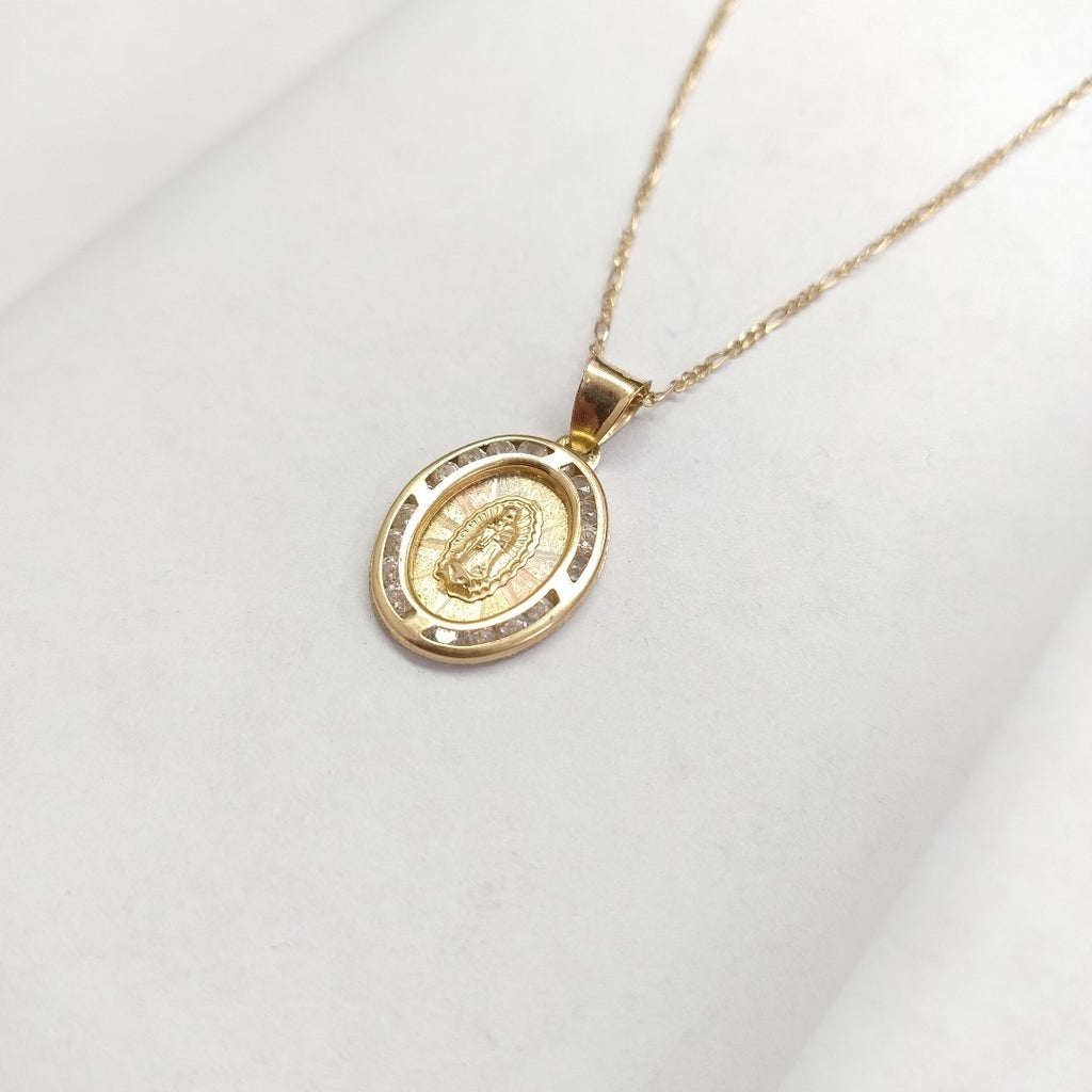 CADENA, MEDALLA RELIGIOSA ORO 10 K 2.3 GRMS (SEMINUEVO)