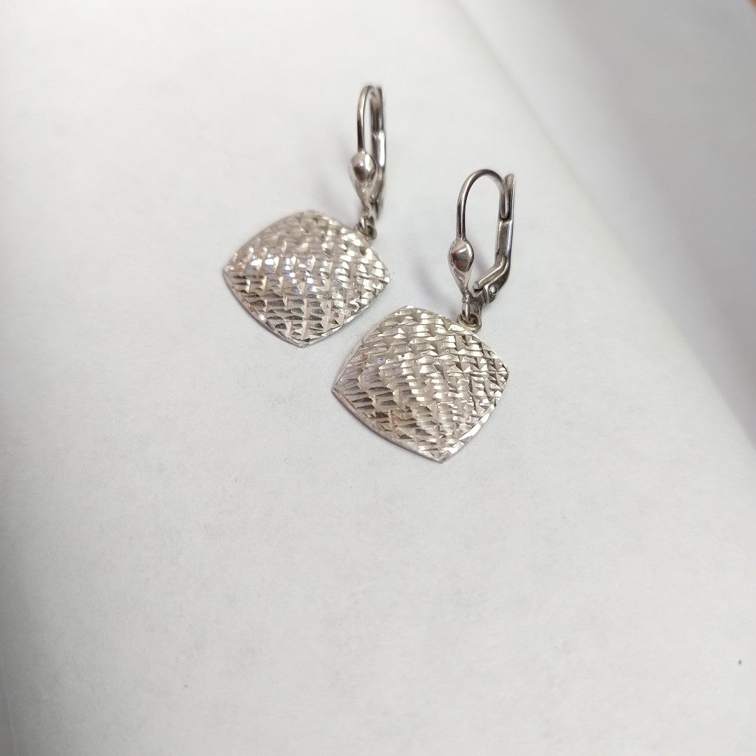 ARETES PAR ORO BLANCO 14 K 3.5 GRMS (SEMINUEVO)