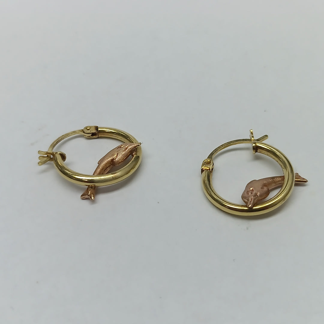 ARRACADAS PAR ORO 14 K 1.8 GRMS (SEMINUEVO)