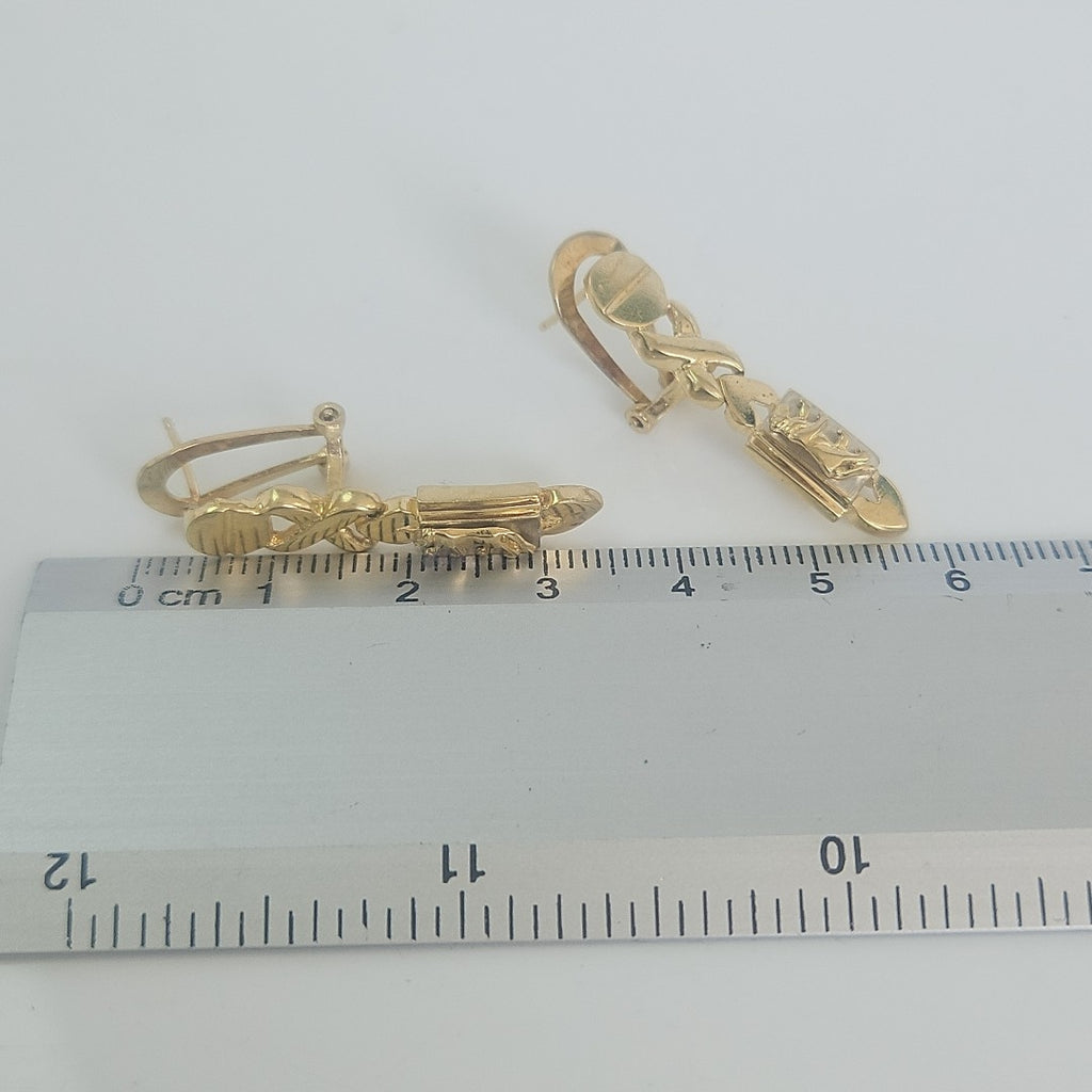 ARETES PAR ORO 14 K 4,80 GRMS (SEMINUEVO)