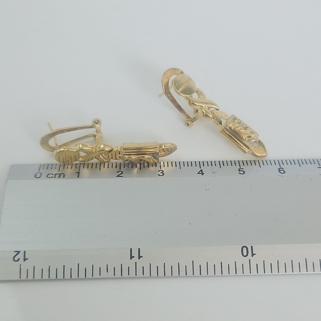 ARETES PAR ORO 14 K 4,80 GRMS (SEMINUEVO)