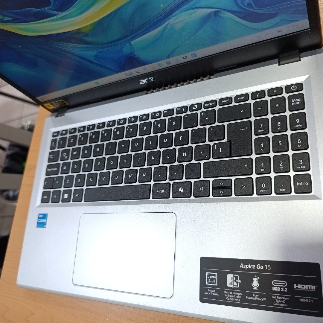 LAPTOP ACER ASPIRE GO 15 AG15-31P-372G (2024) 512 GB SSD 8 GB RAM (SEMINUEVO)