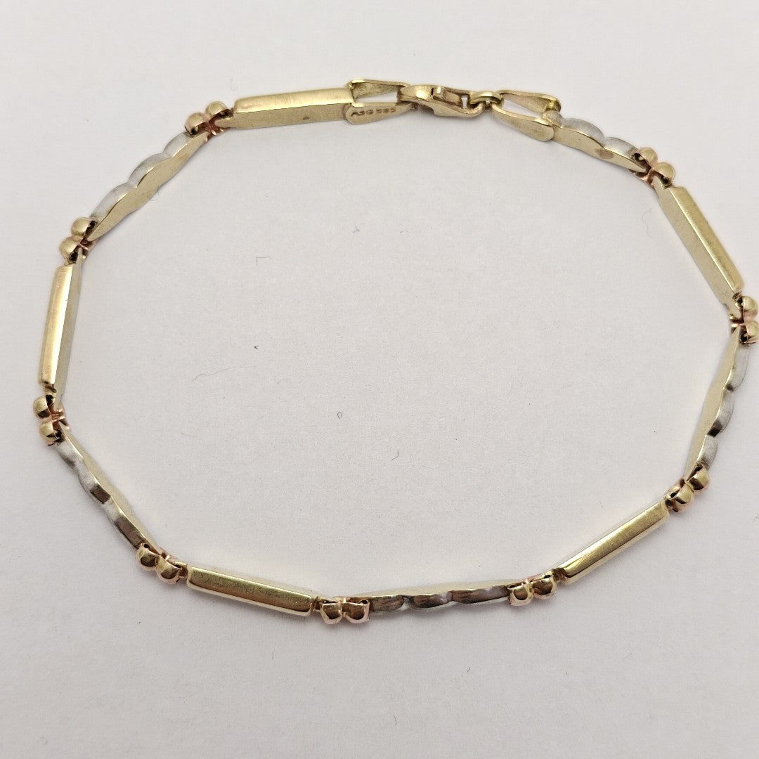 PULSERA ORO COMBINADO 14 K 4,80 GRMS (SEMINUEVO)