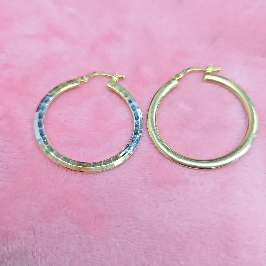 ARRACADAS PAR ORO COMBINADO 14 K 2,50 GRMS (SEMINUEVO)