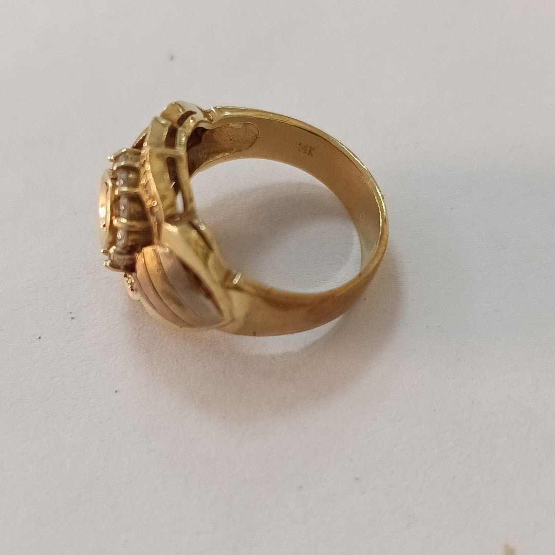 ANILLITO ORO COMBINADO 14 K 7.4 GRMS (SEMINUEVO)
