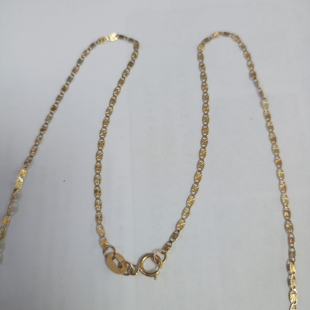 CADENA ORO COMBINADO 10 K 1,80 GRMS (SEMINUEVO)