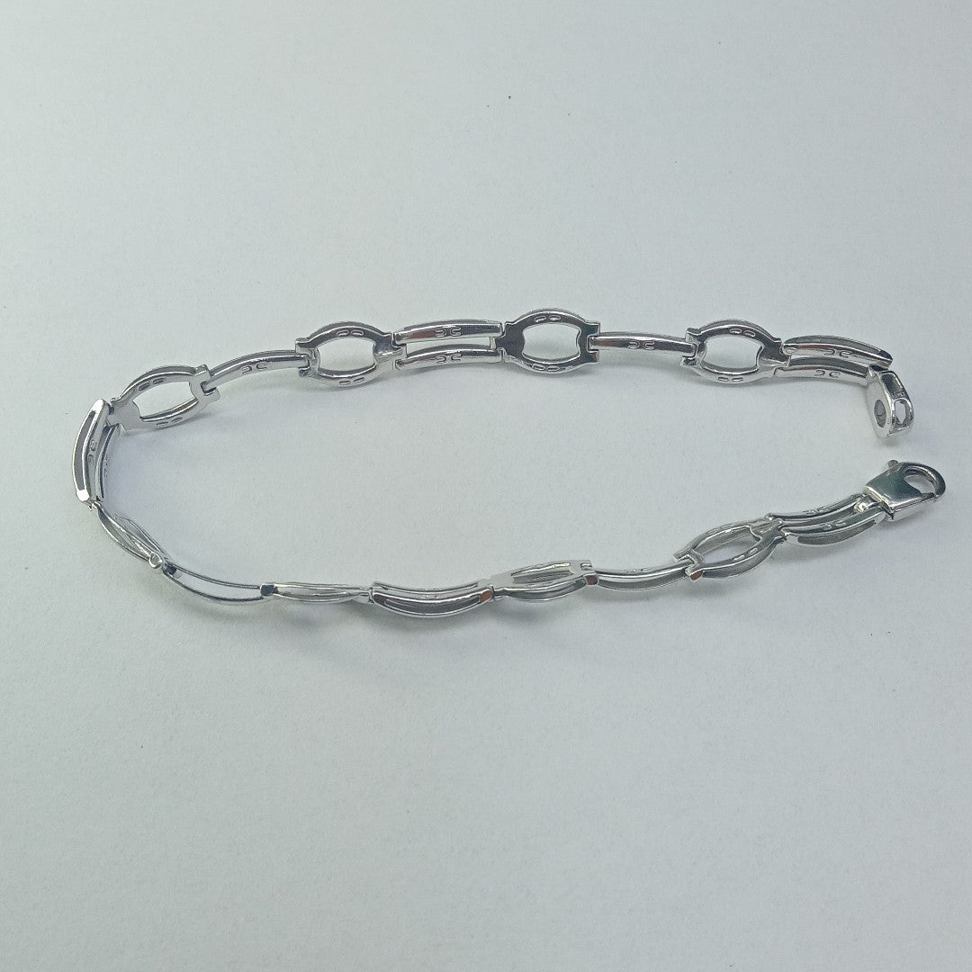 PULSERA ORO, ORO BLANCO 14 K 5.4 GRMS (SEMINUEVO)