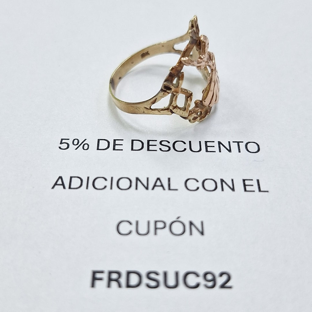 ANILLITO ORO COMBINADO 10 K 2.2 GRMS (SEMINUEVO)