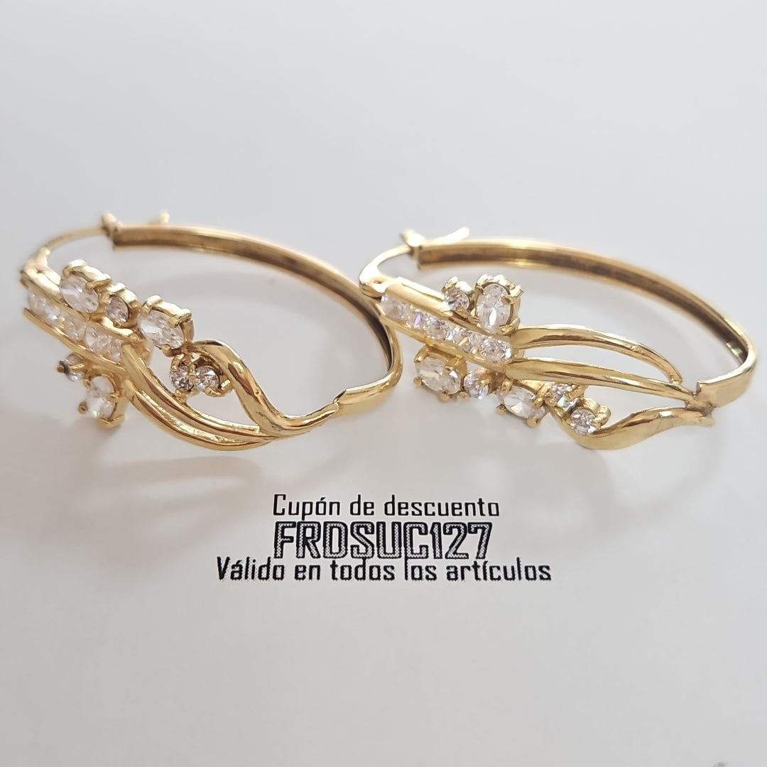 ARRACADAS PAR ORO 14 K 9.9 GRMS (SEMINUEVO)