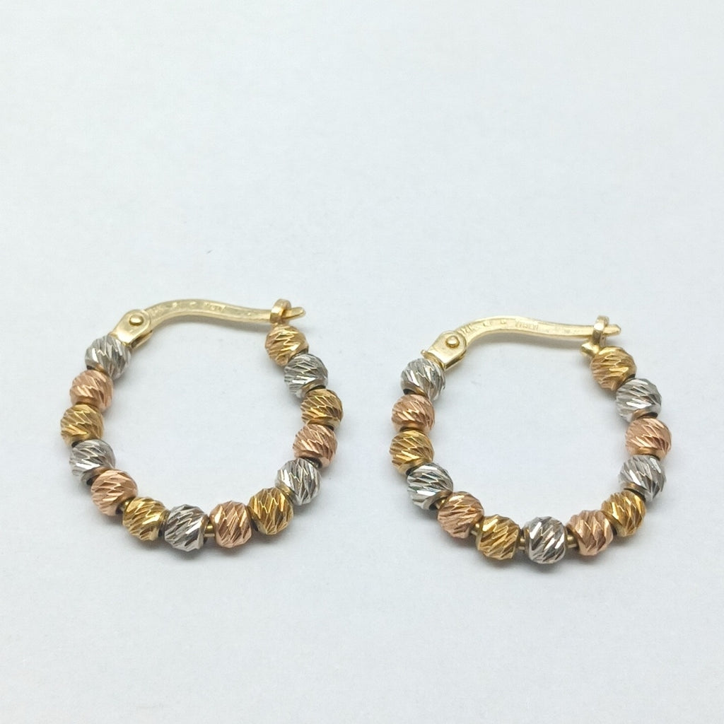 ARRACADAS PAR ORO,ORO COMBINADO 14 K 2,40 GRMS (SEMINUEVO)