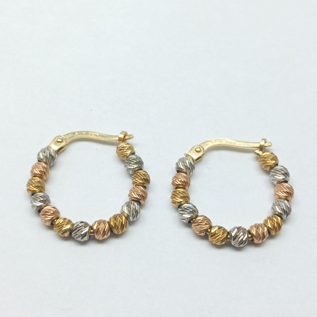 ARRACADAS PAR ORO,ORO COMBINADO 14 K 2,40 GRMS (SEMINUEVO)