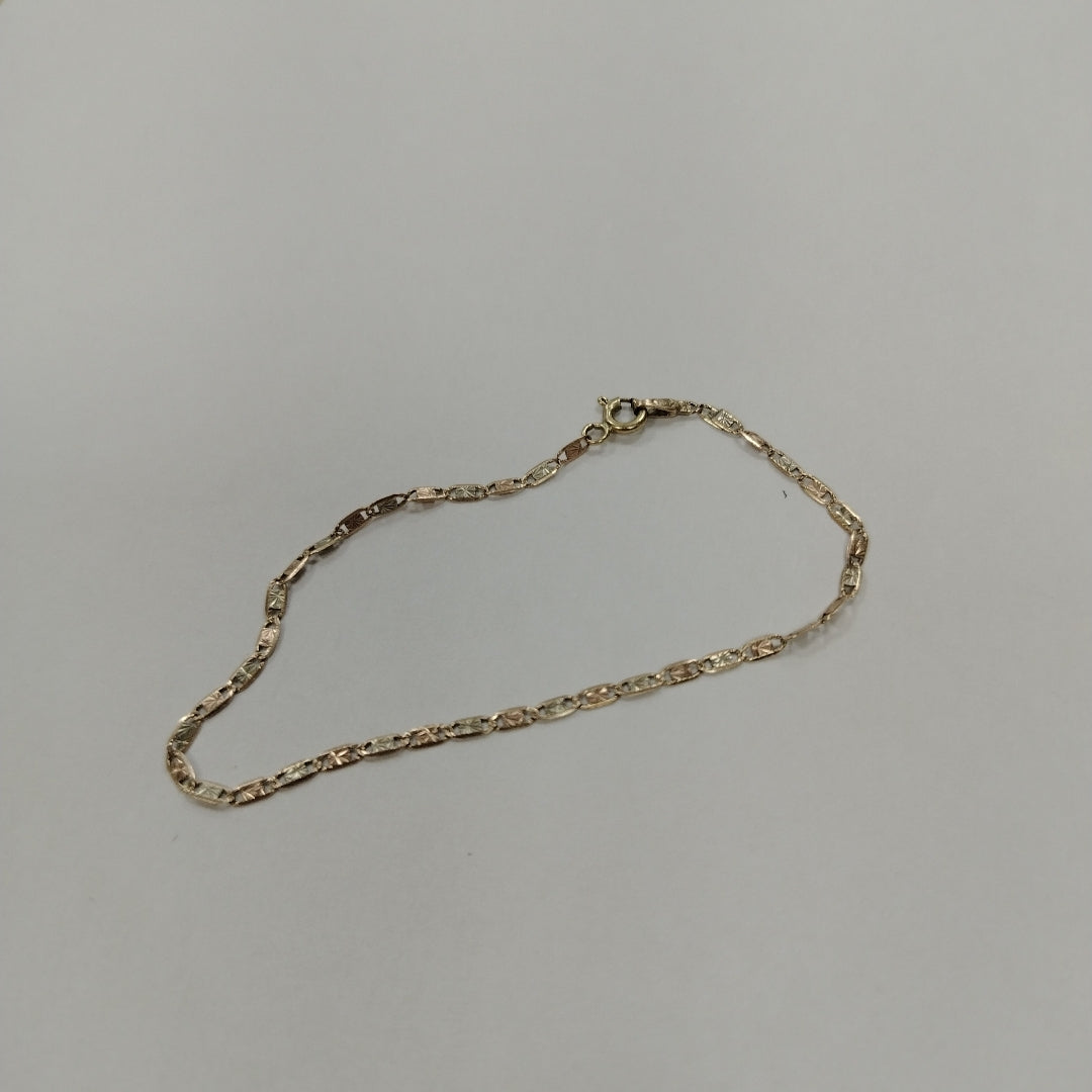 PULSERA ORO, ORO COMBINADO 10 K 1.1 GRMS (SEMINUEVO)