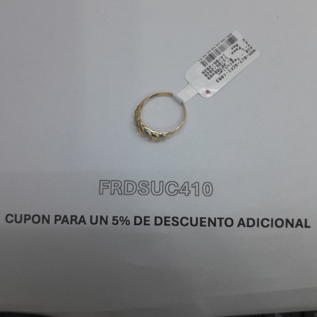 ANILLITO ORO, RODIADO 14 K 1.5 GRMS (SEMINUEVO)