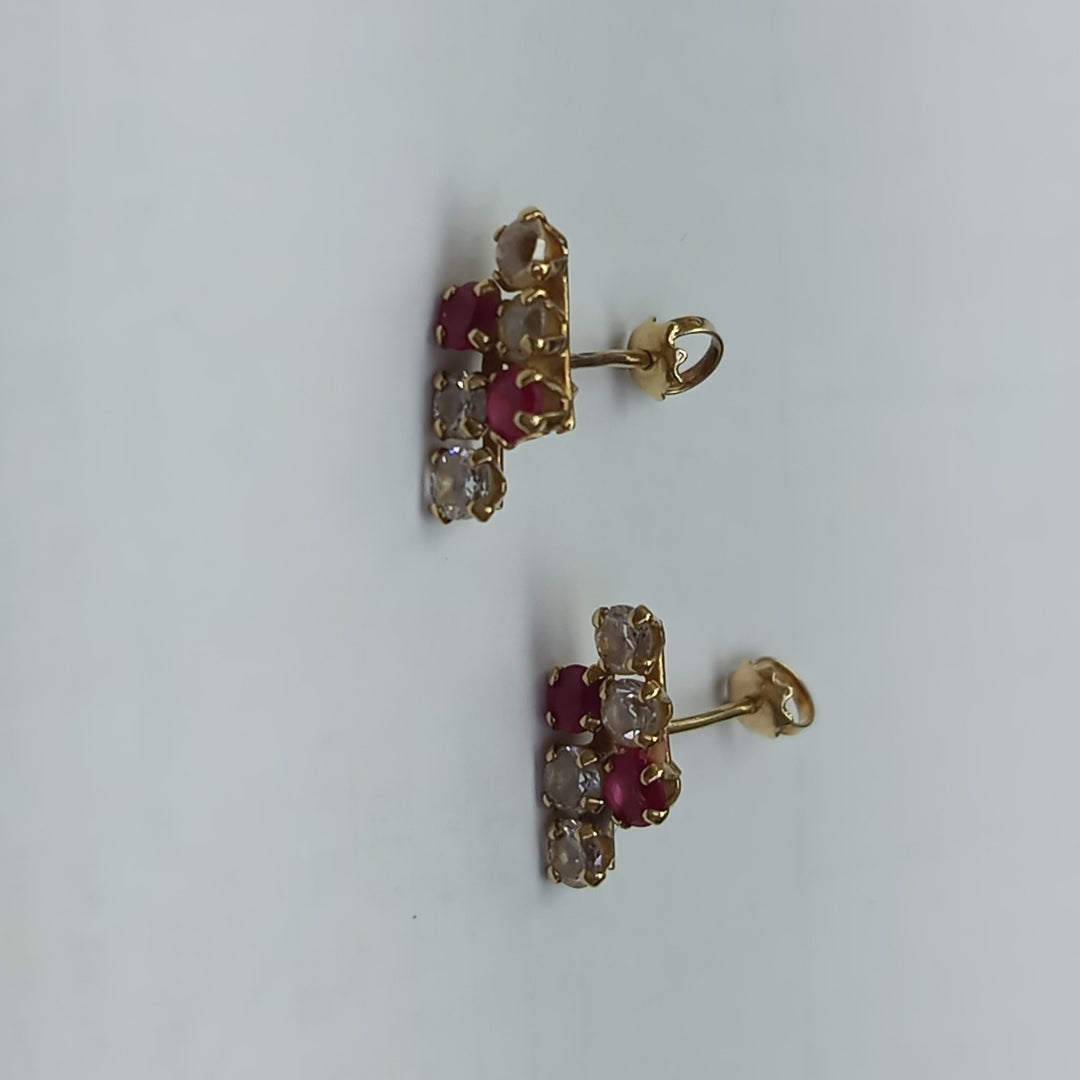 ARETES PAR, BROQUELES PAR ORO 10 K 0.9 GRMS (SEMINUEVO)