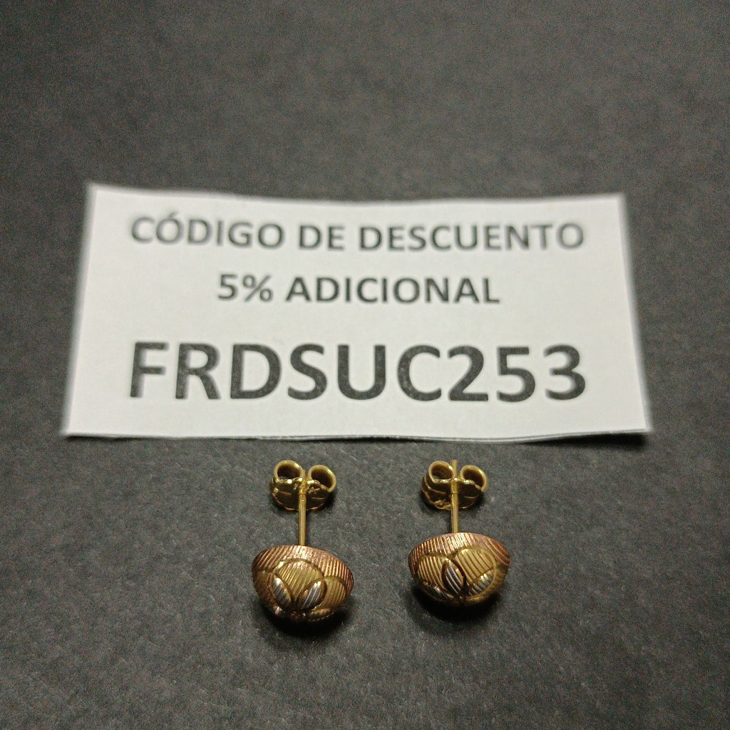 BROQUELES PAR ORO 14 K 1,50 GRMS (SEMINUEVO)