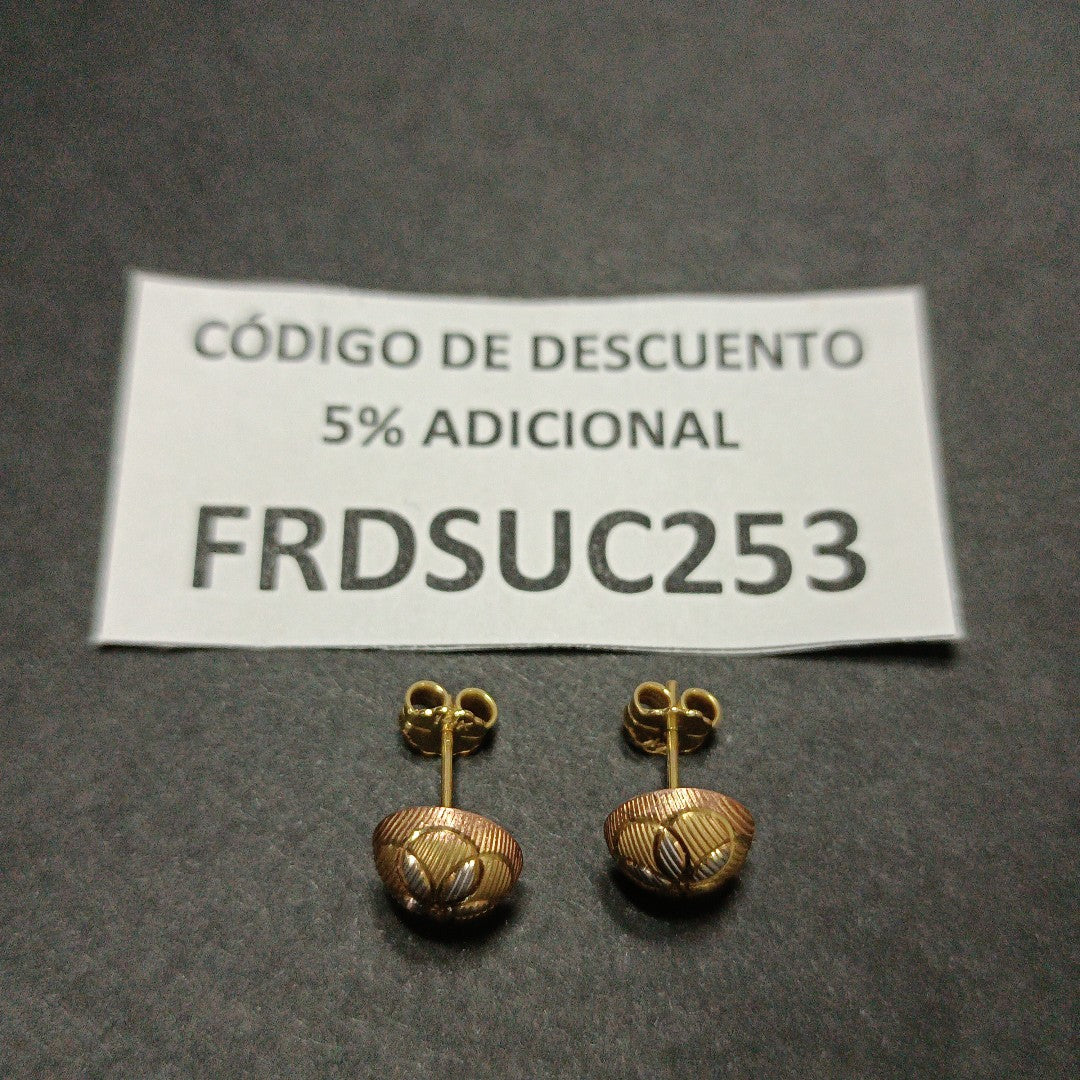 BROQUELES PAR ORO 14 K 1,50 GRMS (SEMINUEVO)
