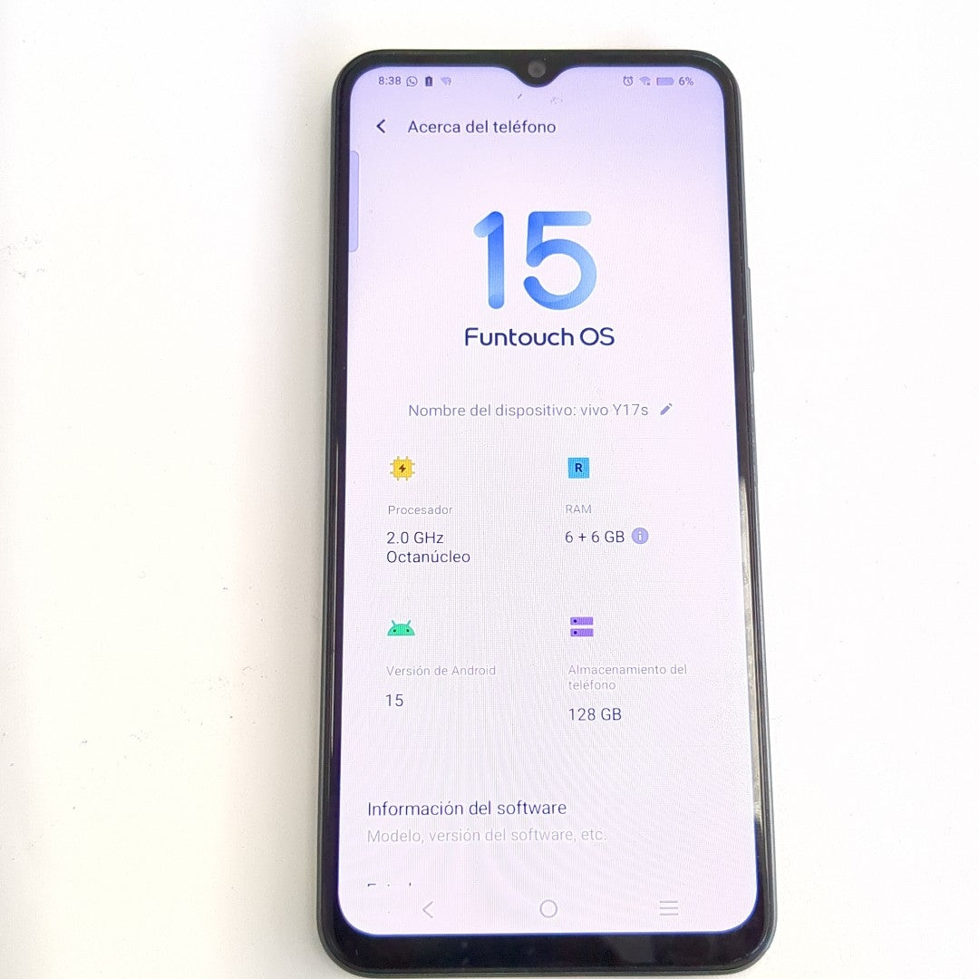 CELULAR VIVO Y17 S V2310 (2023) 128 GB 6 GB RAM (SEMINUEVO)