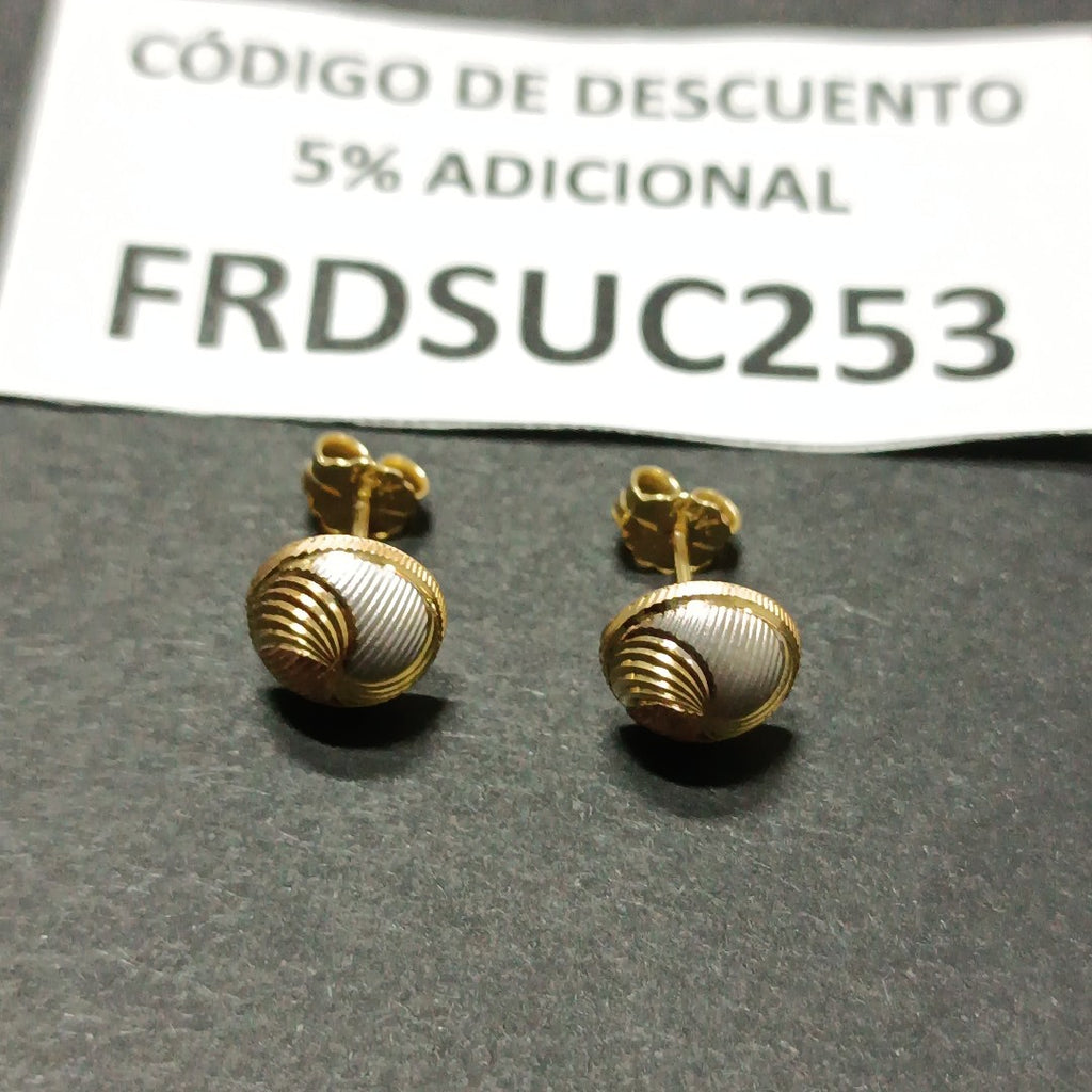 BROQUELES PAR ORO 14 K 1,20 GRMS (SEMINUEVO)