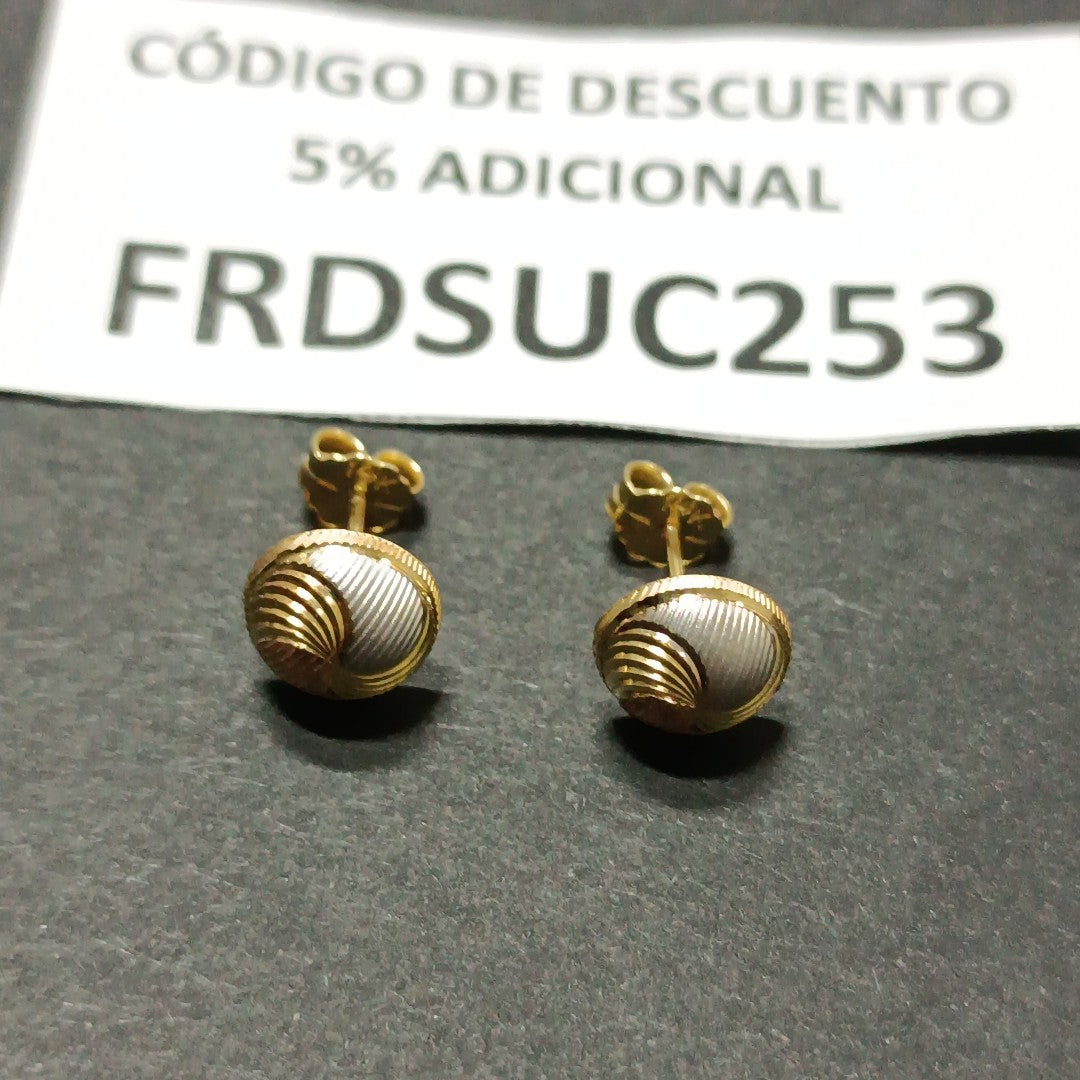 BROQUELES PAR ORO 14 K 1,20 GRMS (SEMINUEVO)