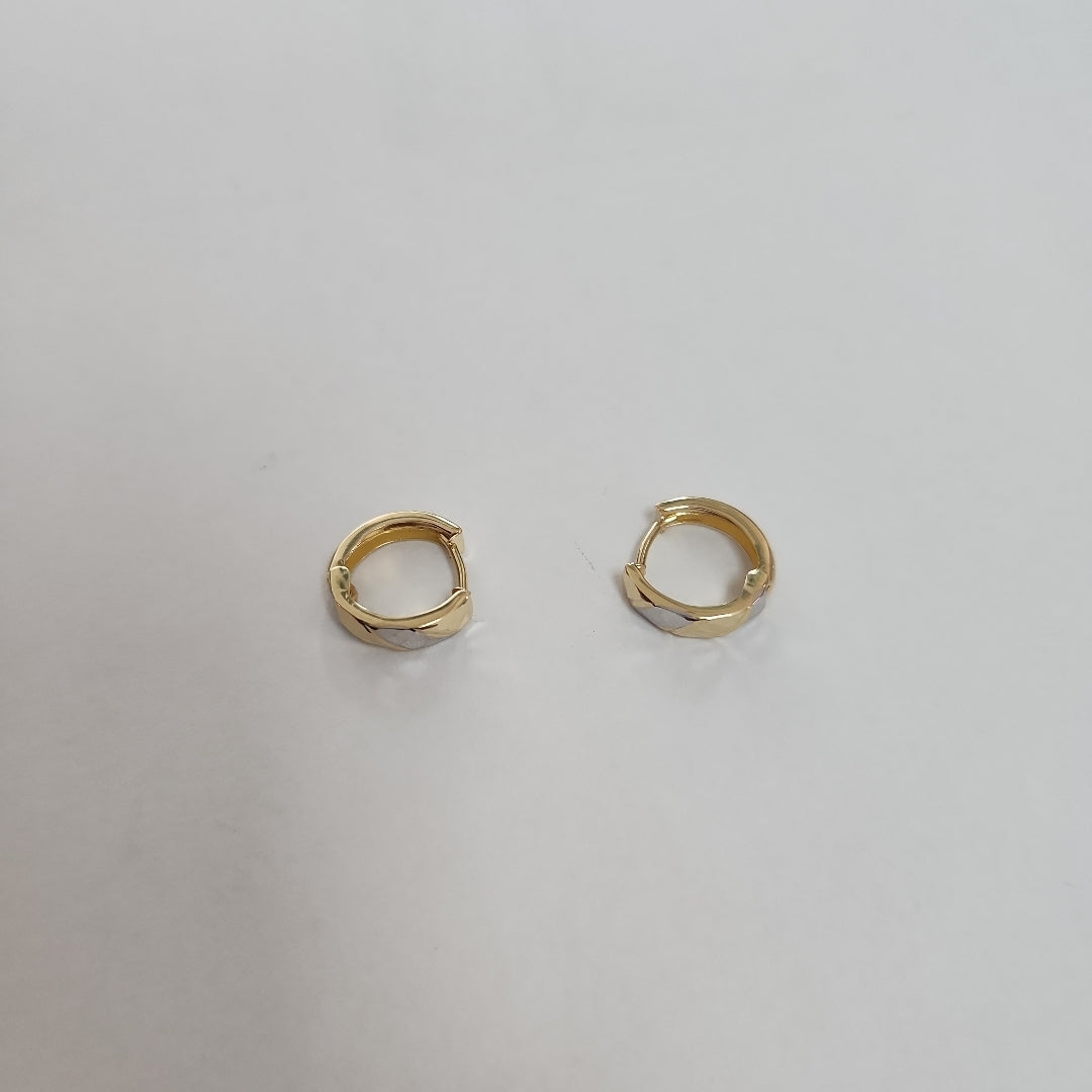 ARRACADAS PAR ORO COMBINADO 14 K 1 GRMS (SEMINUEVO)