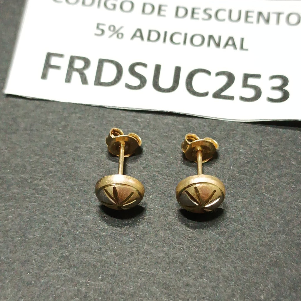 BROQUELES PAR ORO 14 K 1,40 GRMS (SEMINUEVO)