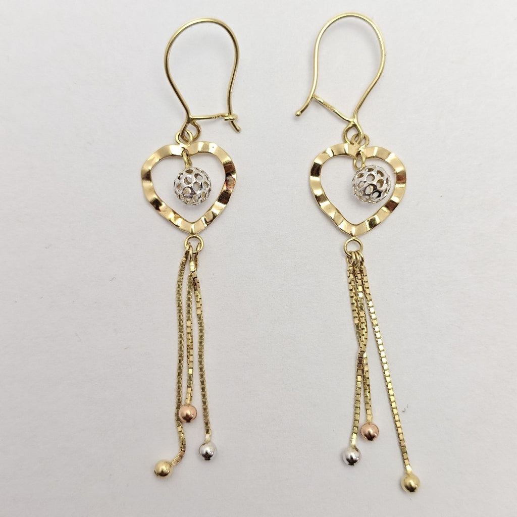 ARETES PAR ORO COMBINADO 14 K 2,50 GRMS (SEMINUEVO)