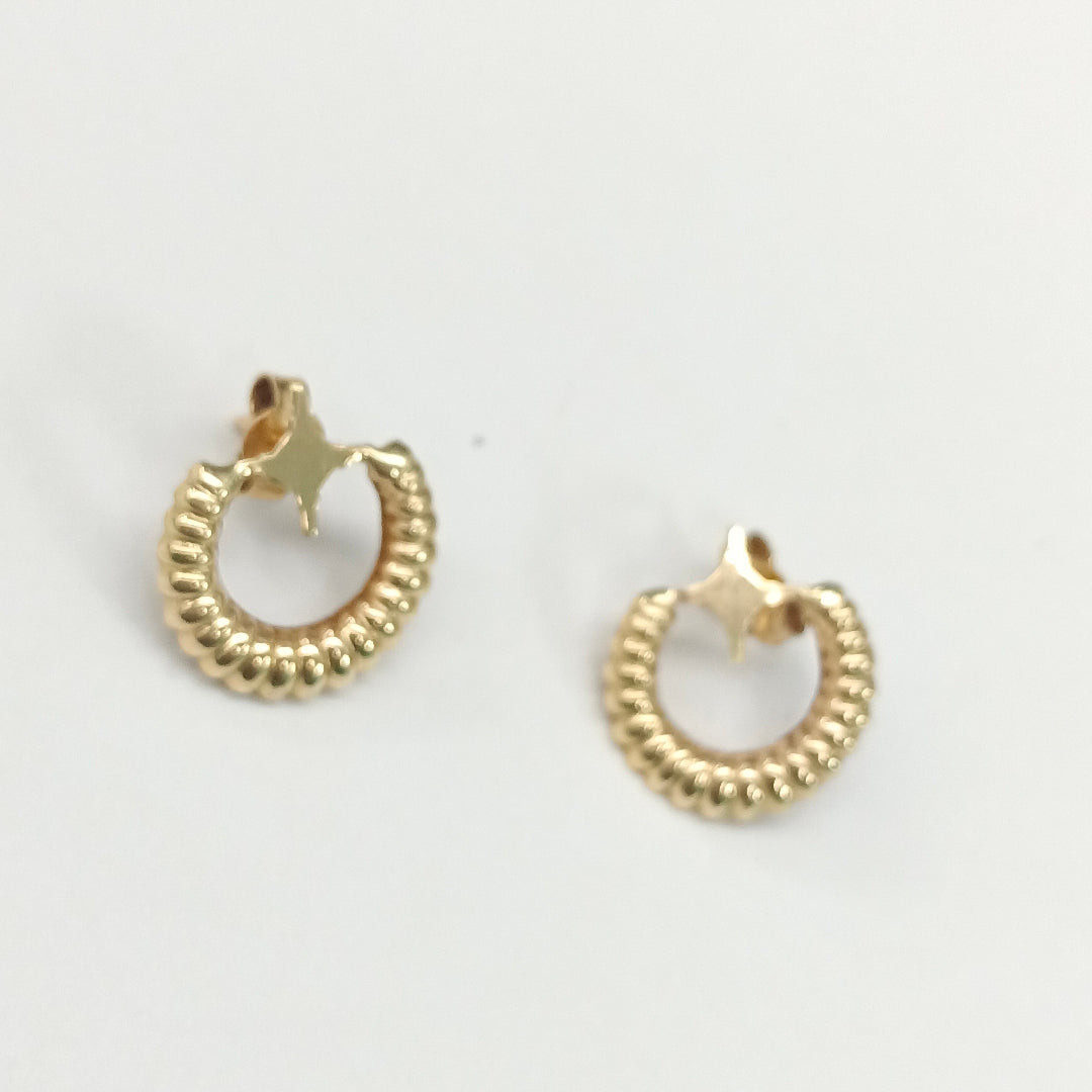 ARETES PAR ORO 14 K 1.3 GRMS (SEMINUEVO)