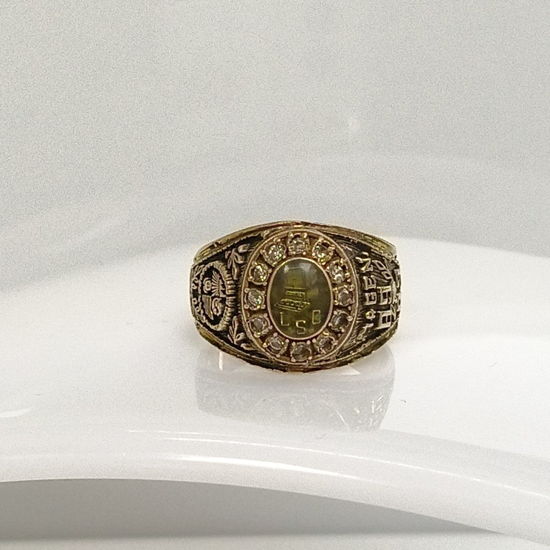 ANILLO DE GRADUACIÓN ORO 8 K 11.3 GRMS (SEMINUEVO)