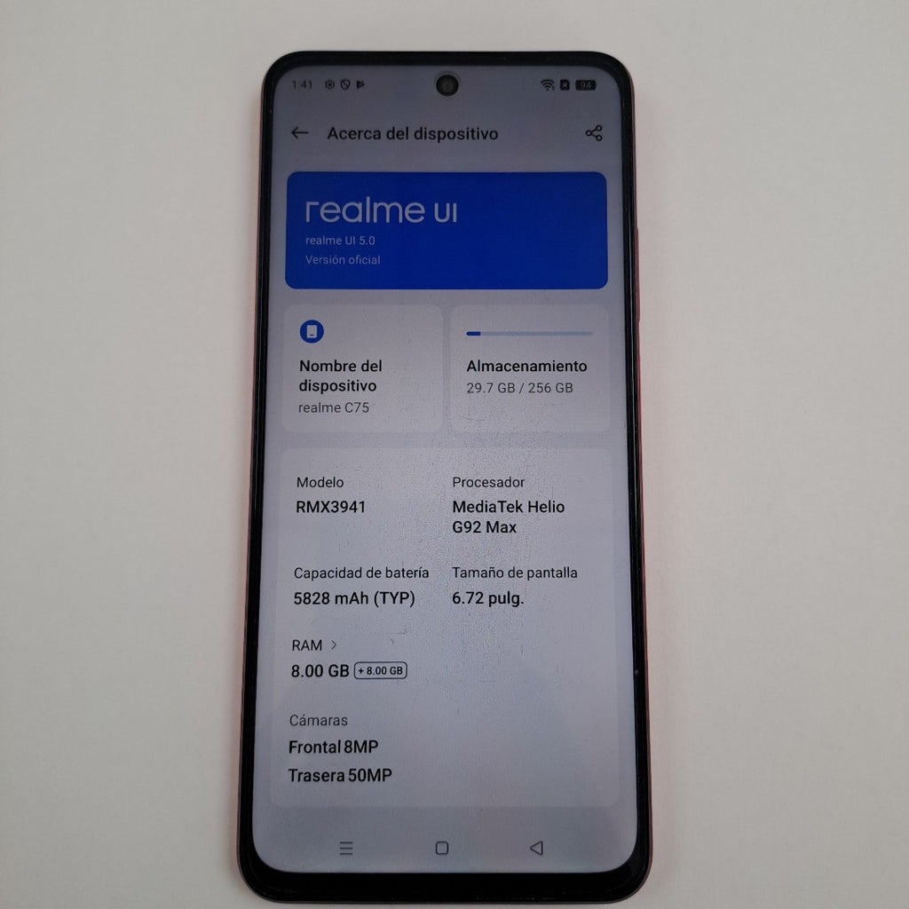 CELULAR REALME C75 RMX3941 (2025) 256 GB 8 GB RAM (SEMINUEVO)