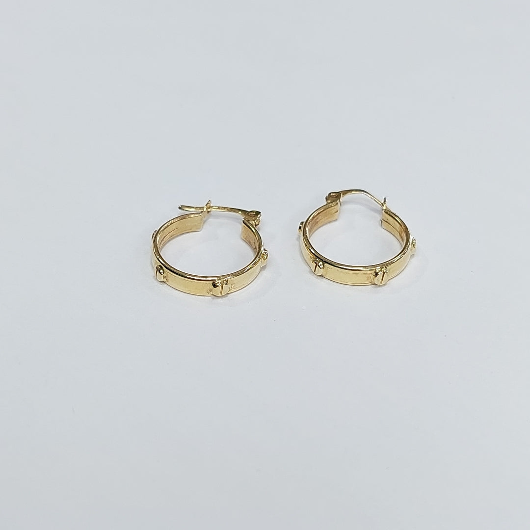 ARRACADAS PAR ORO 14 K 2.6 GRMS (SEMINUEVO)