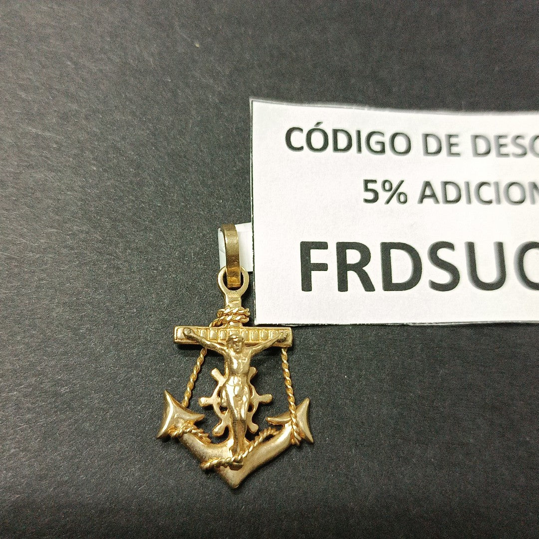 CRISTO EN ANCLA ORO 10 K 2,30 GRMS (SEMINUEVO)