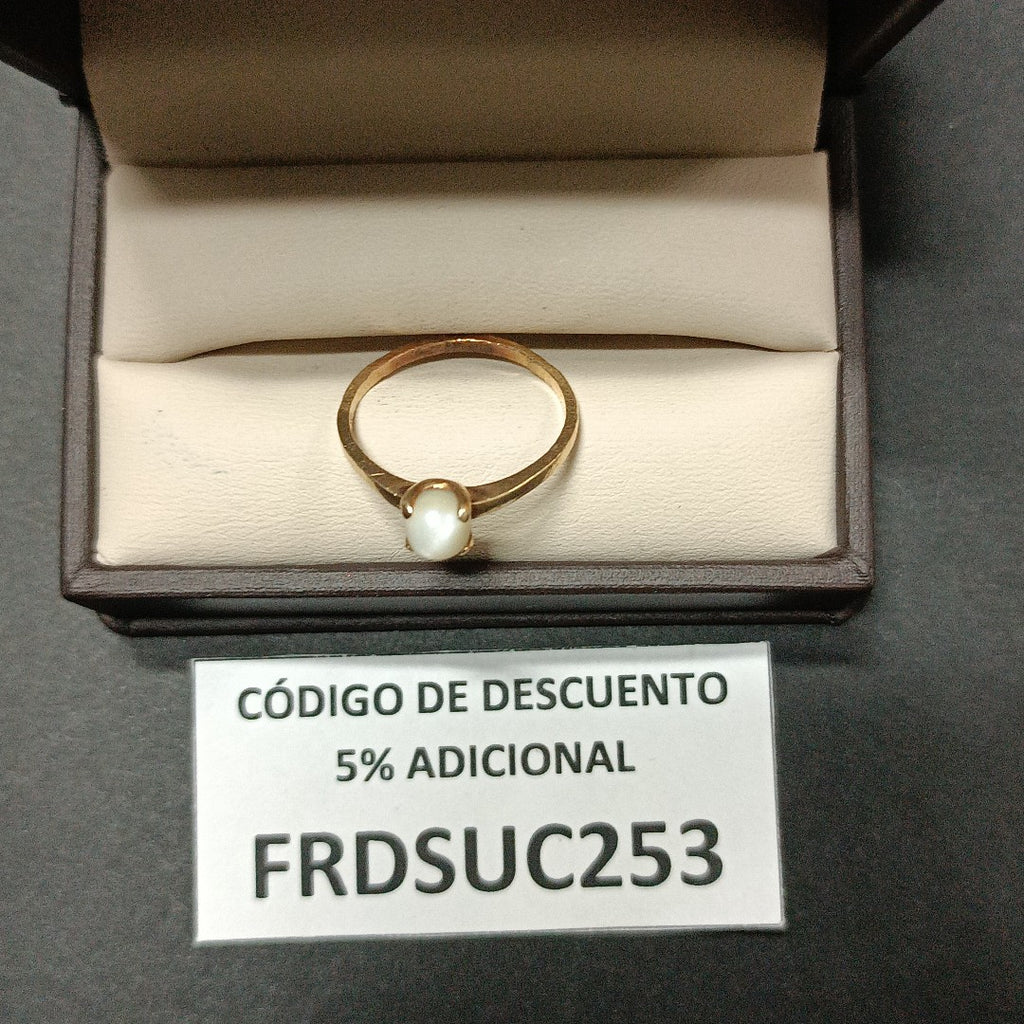 K1 2,00 GRMS 10 K ESPECIFICACIONES COMPLEMENTARIAS ANILLO CON DAÑO , Y PERLA (SEMINUEVO)
