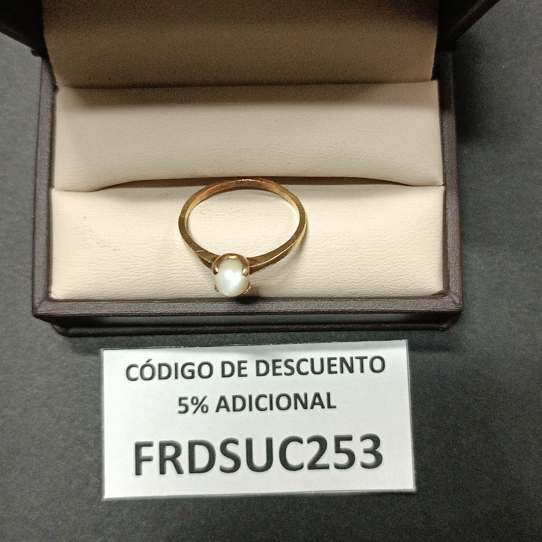 K1 2,00 GRMS 10 K ESPECIFICACIONES COMPLEMENTARIAS ANILLO CON DAÑO , Y PERLA (SEMINUEVO)