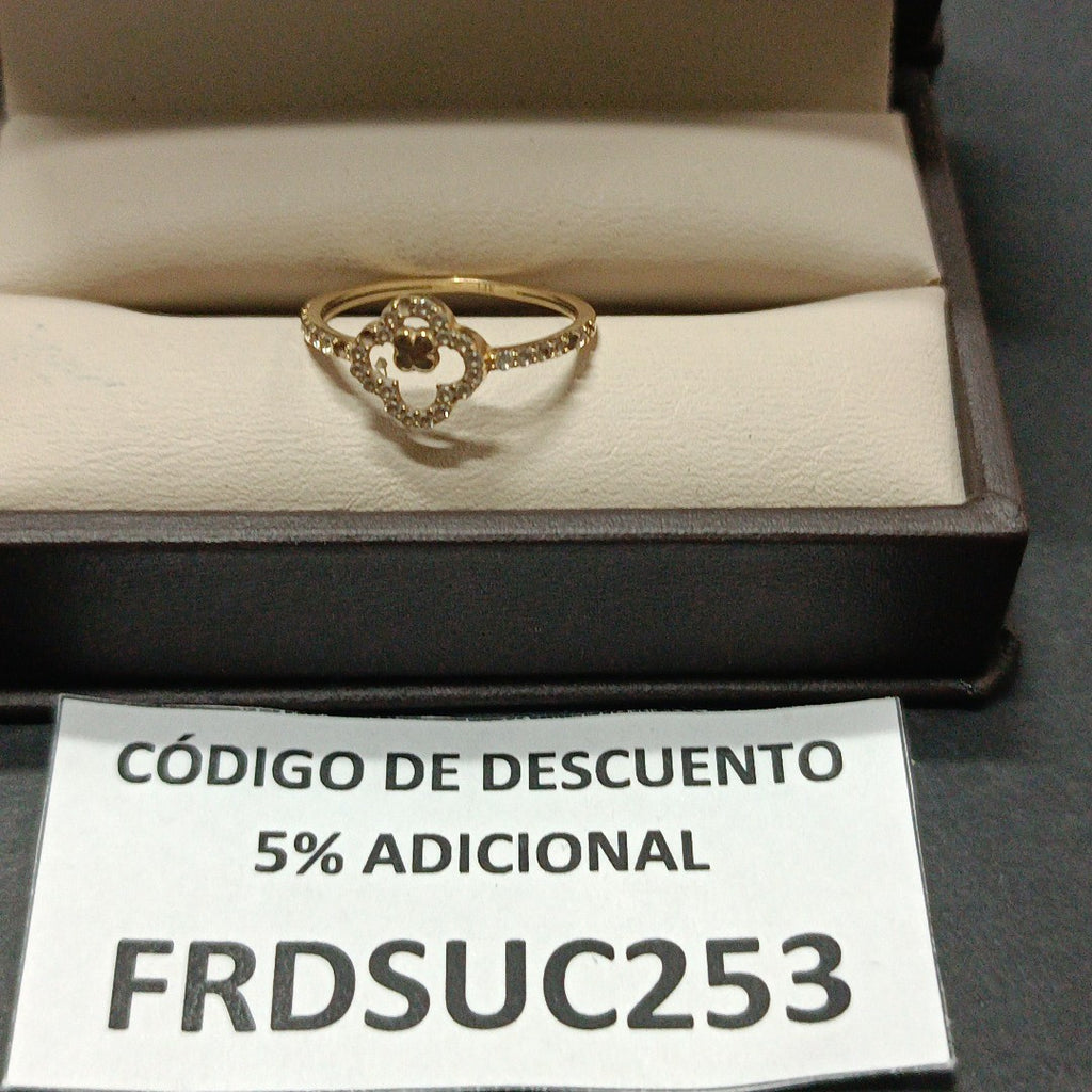 K1 1,00 GRMS 10 K ESPECIFICACIONES COMPLEMENTARIAS ANILLITO DE FLOR (SEMINUEVO)