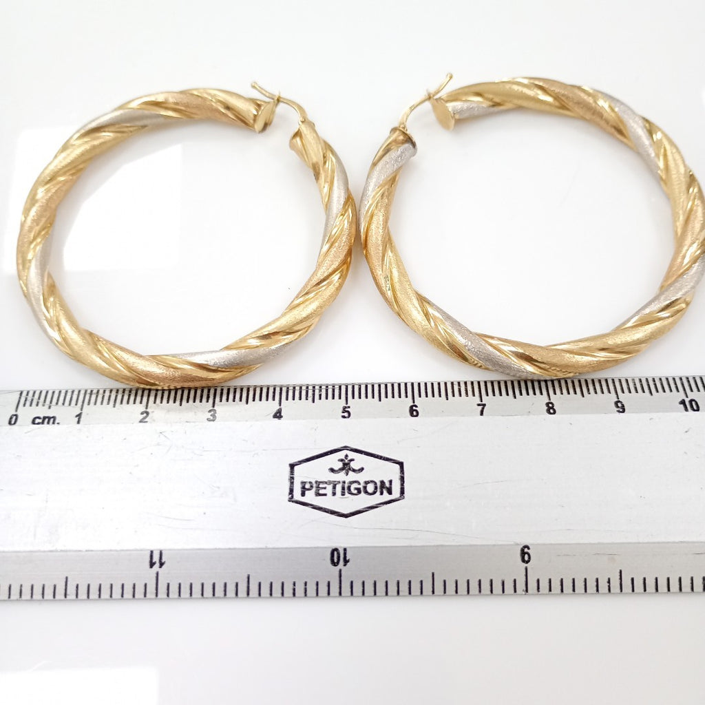 ARRACADAS PAR ORO COMBINADO 14 K 10,60 GRMS (SEMINUEVO)
