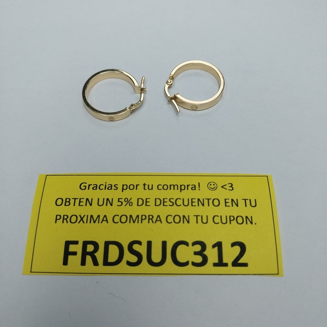 ARRACADAS PAR ORO 14 K 1.5 GRMS (SEMINUEVO)