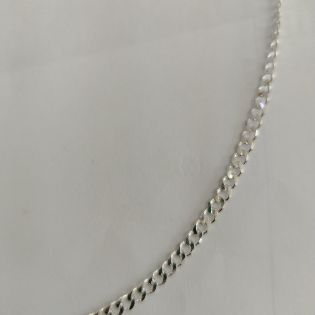 CADENA TEJIDO BARBADO PLATA .925 60 CM 13.7 GR (NUEVO)