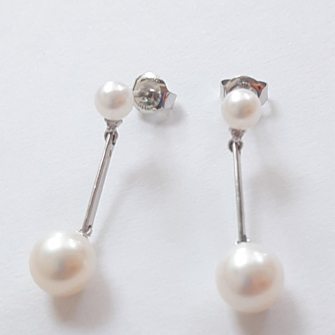 BROQUELES PAR ORO BLANCO 14 K 3,00 GRMS (SEMINUEVO)