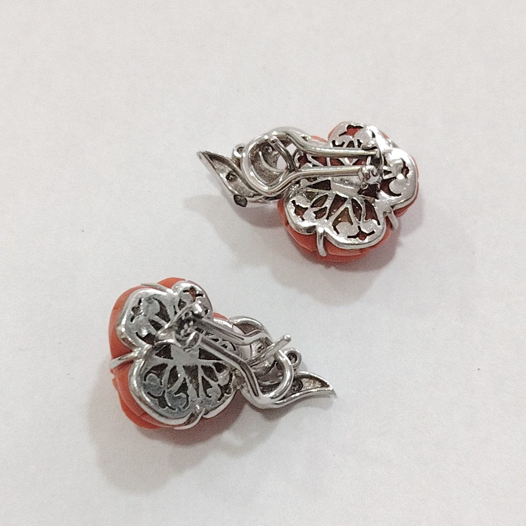 ARETES PAR ORO BLANCO 10 K 7,90 GRMS (SEMINUEVO)