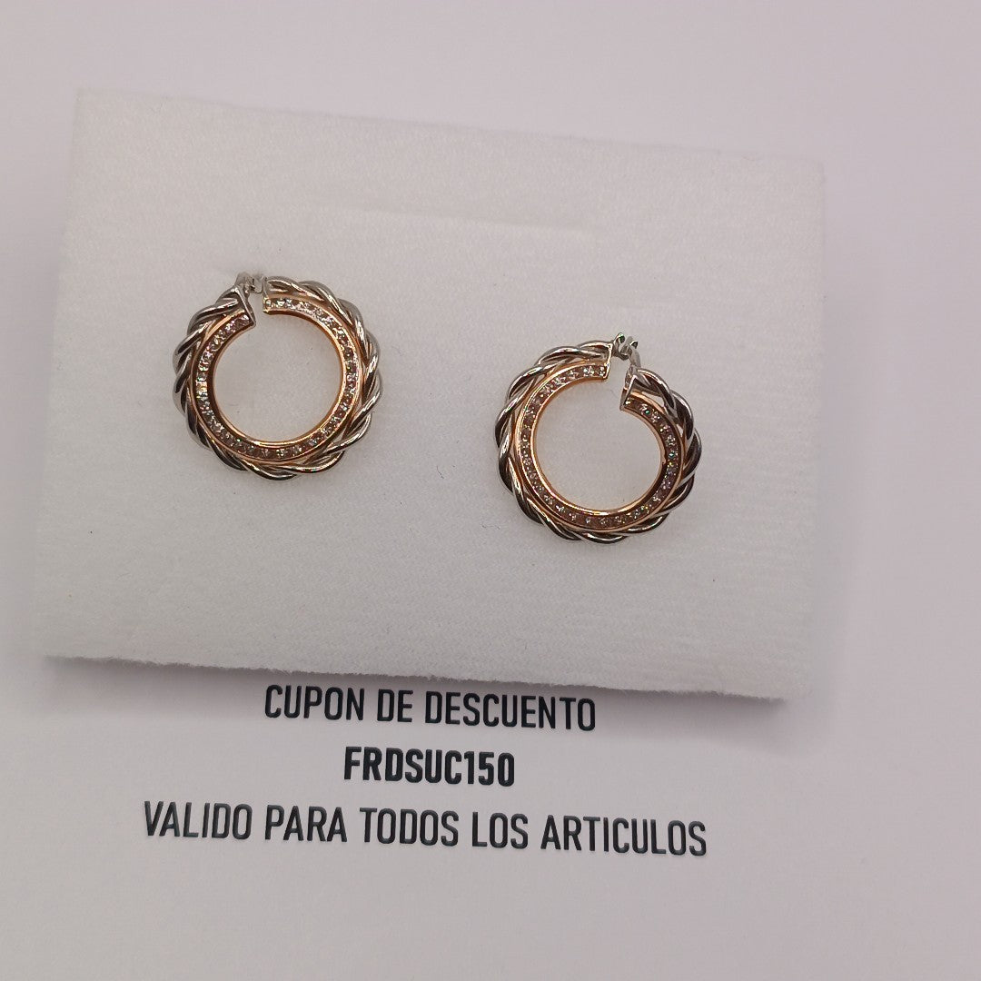 ARETES PAR ORO, ORO BLANCO 14 K 4.1 GRMS (SEMINUEVO)